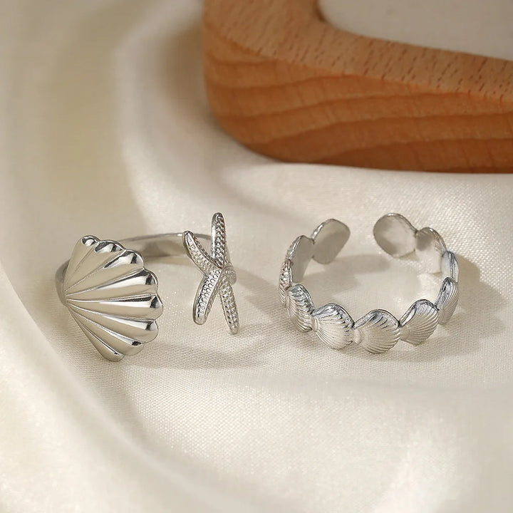 Marina Shell Ring Set
