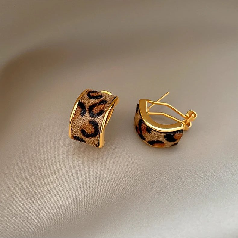Untamable Leopard Print Earrings