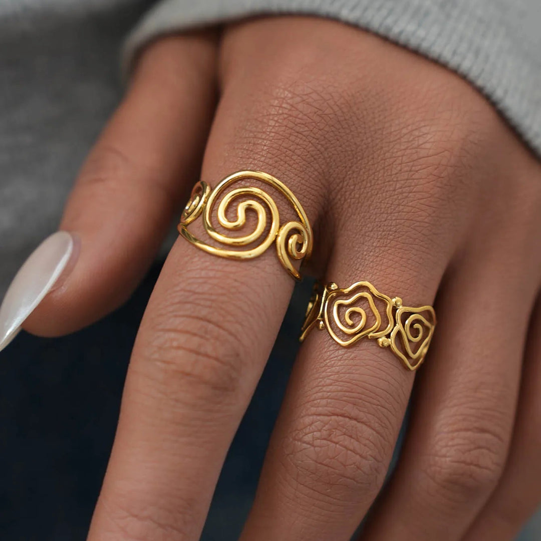 Mirelle Gold Spiral Ring
