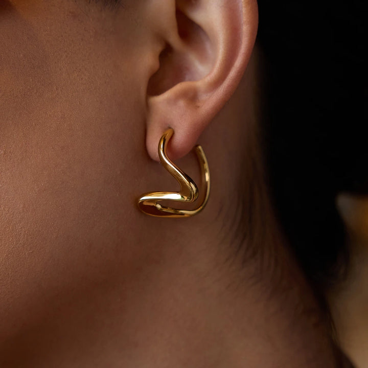 Liquid Gold Steel Earrings