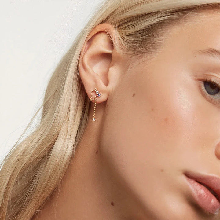 Twins Divide Sterling Silver Earrings