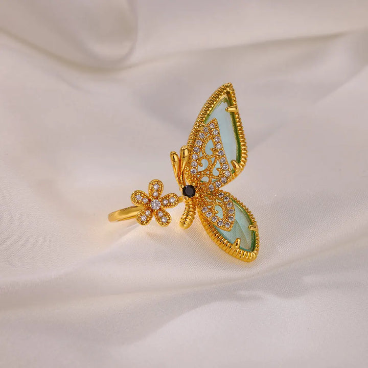 Cyrilla Crystal Butterfly Ring