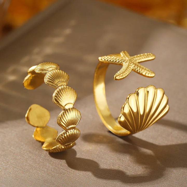 Marina Shell Ring Set