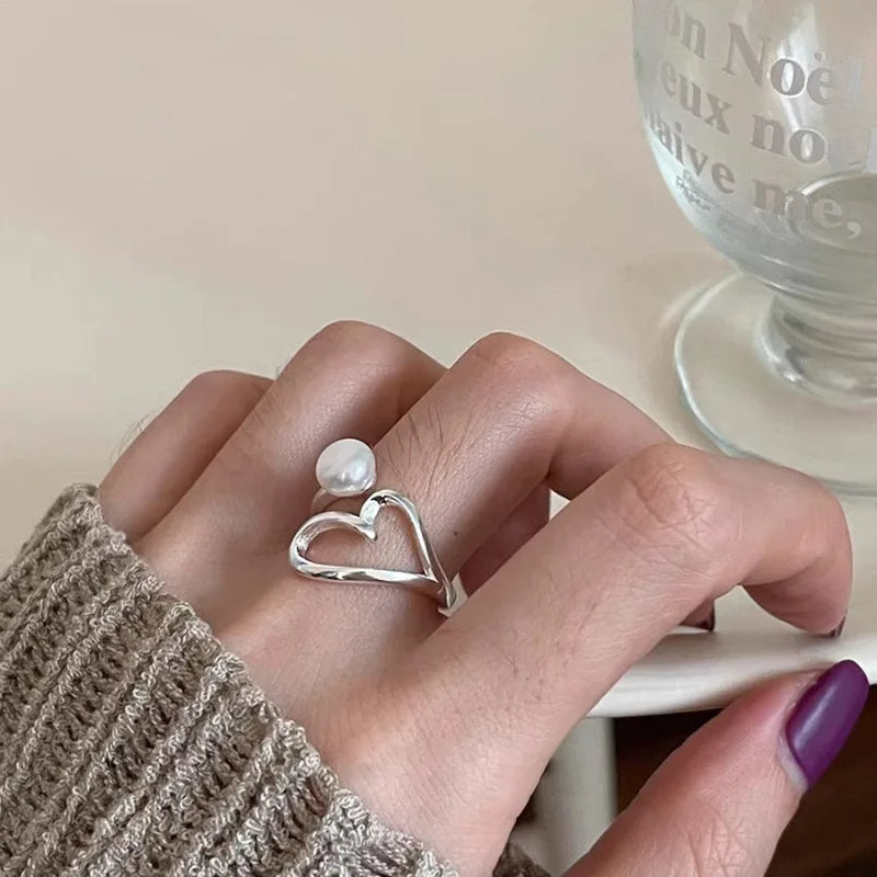 Heartline Sterling Silver Ring