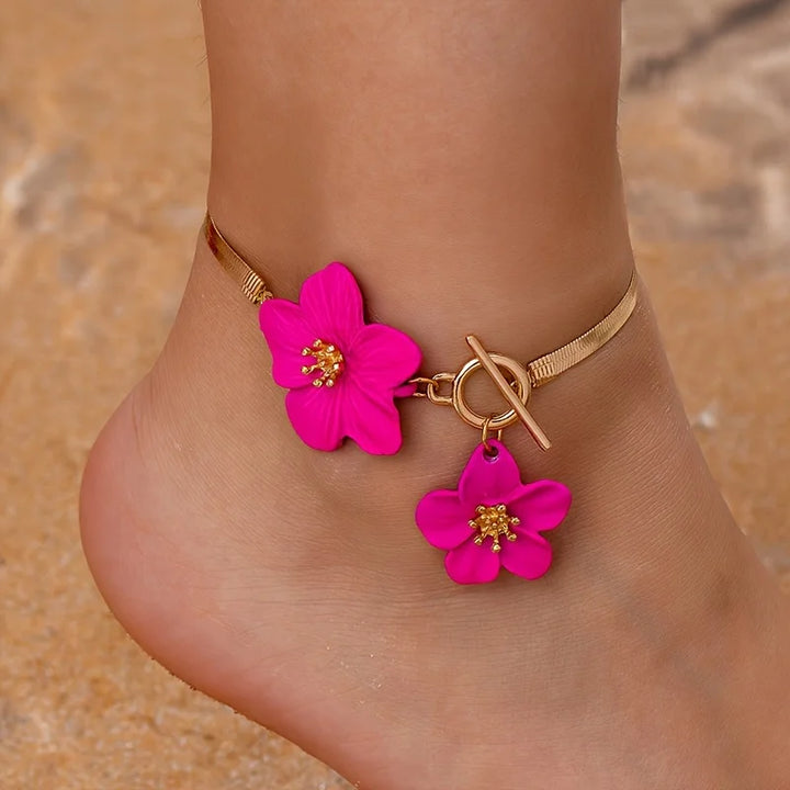 Rhea Sable Floral Anklet