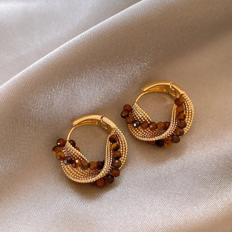 Fauve Gold-Plated Hoops