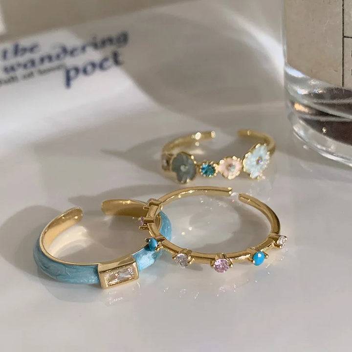 Florine Silver Ring Stack Set
