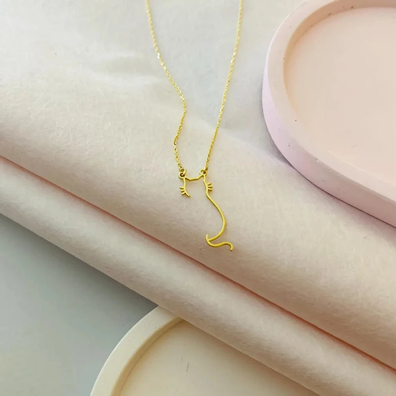 Catski 14 Gold-Plated Waterproof Necklace