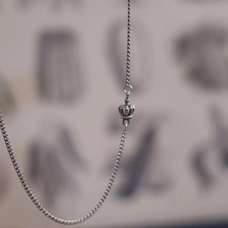 Laurent Crystal Silver Necklace