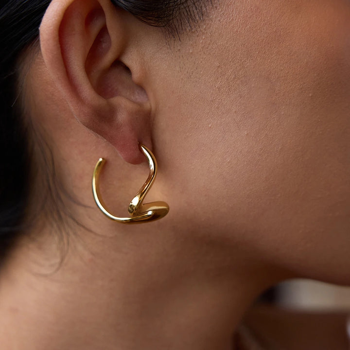 Liquid Gold Steel Earrings