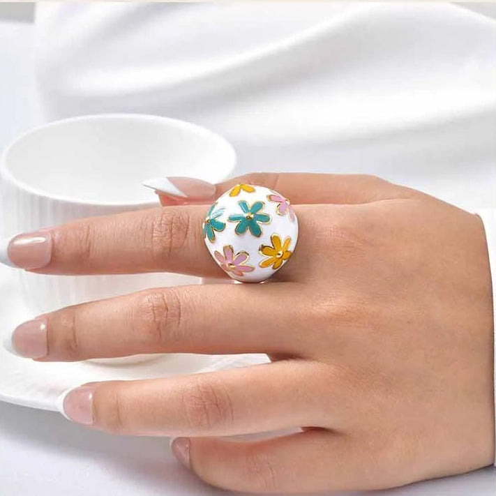Asteria Enamel Steel Ring