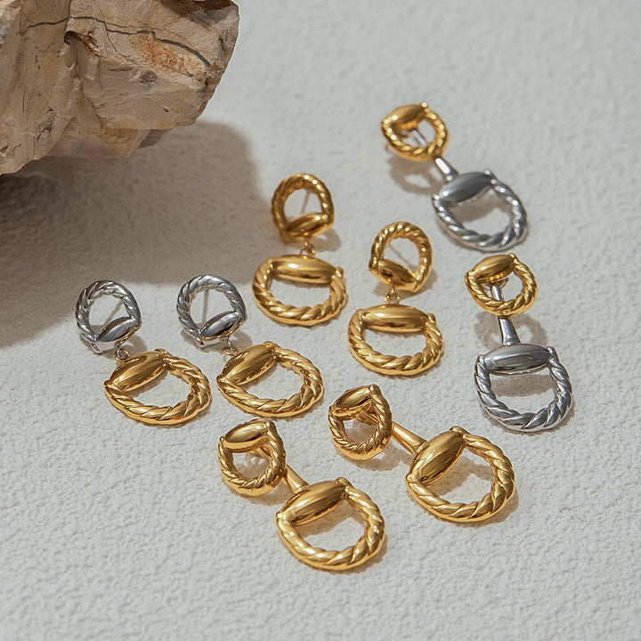 Eida Braided Gold-Plated Steel Earrings