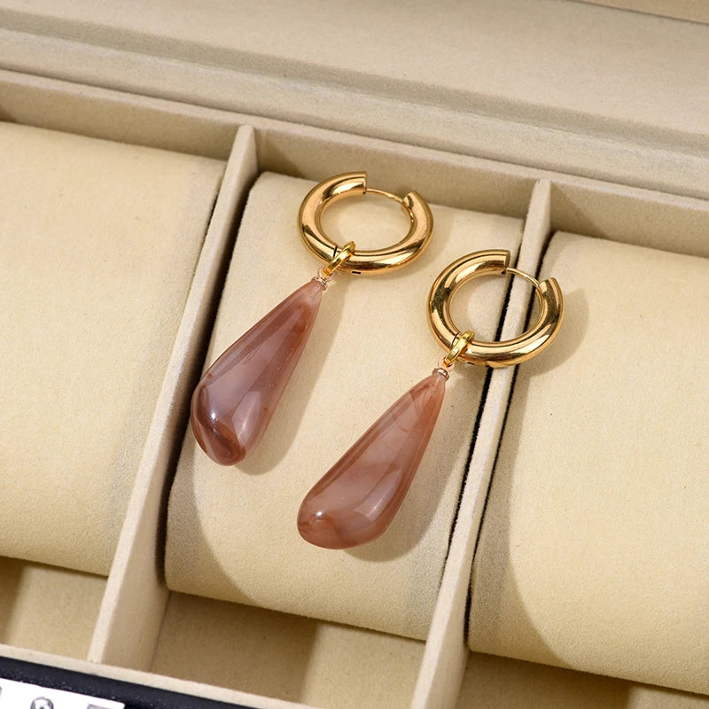 Still Aura Waterproof Drop Earrings