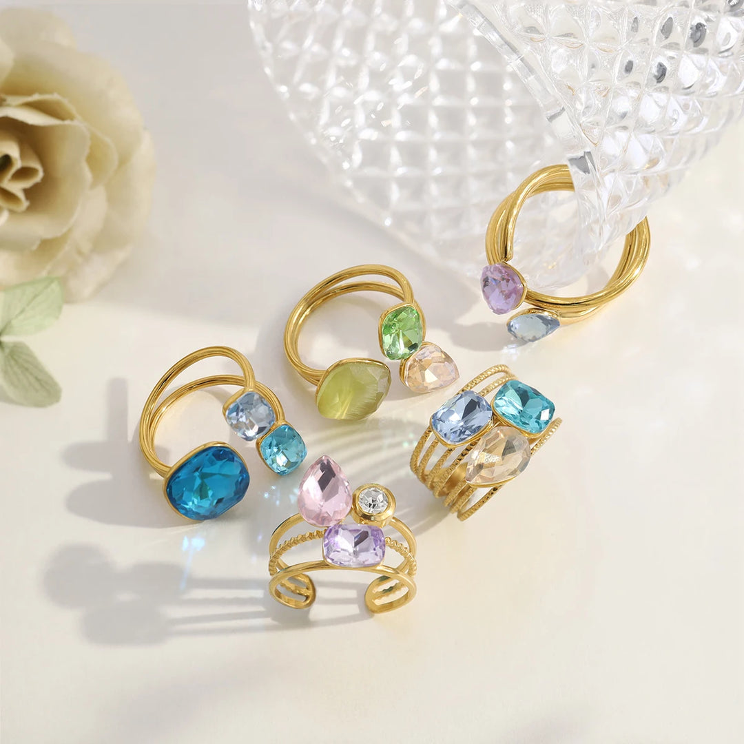 Fairy Stones Gold-Plated Earrings