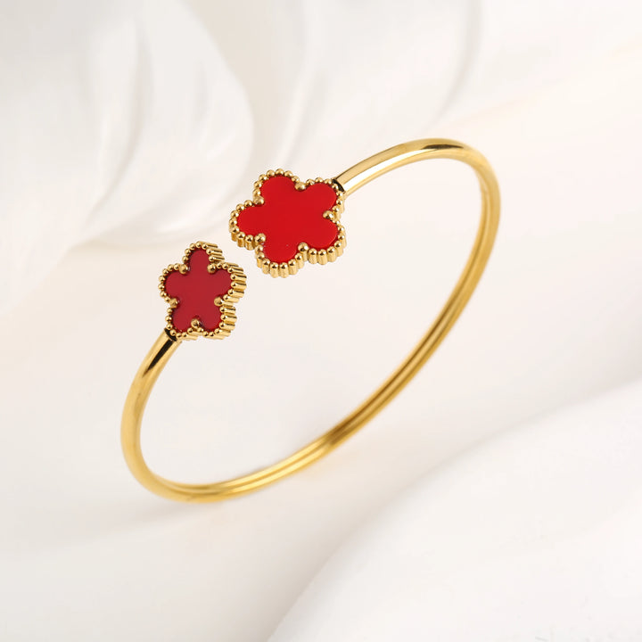 Claudine Beaded Clover Bangle