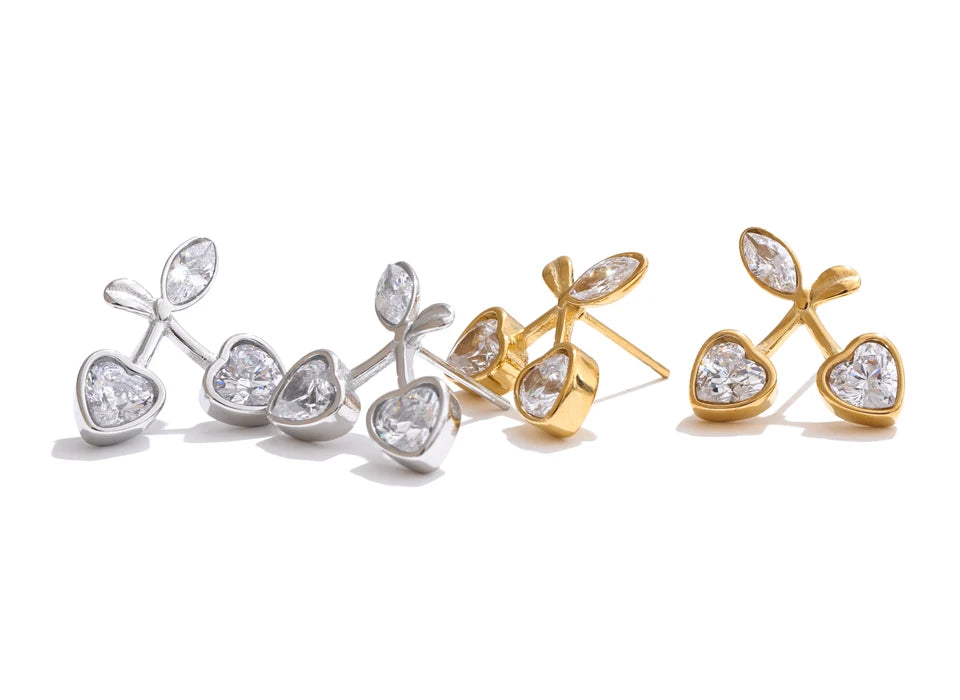 Sherine Cherry Heart Earrings