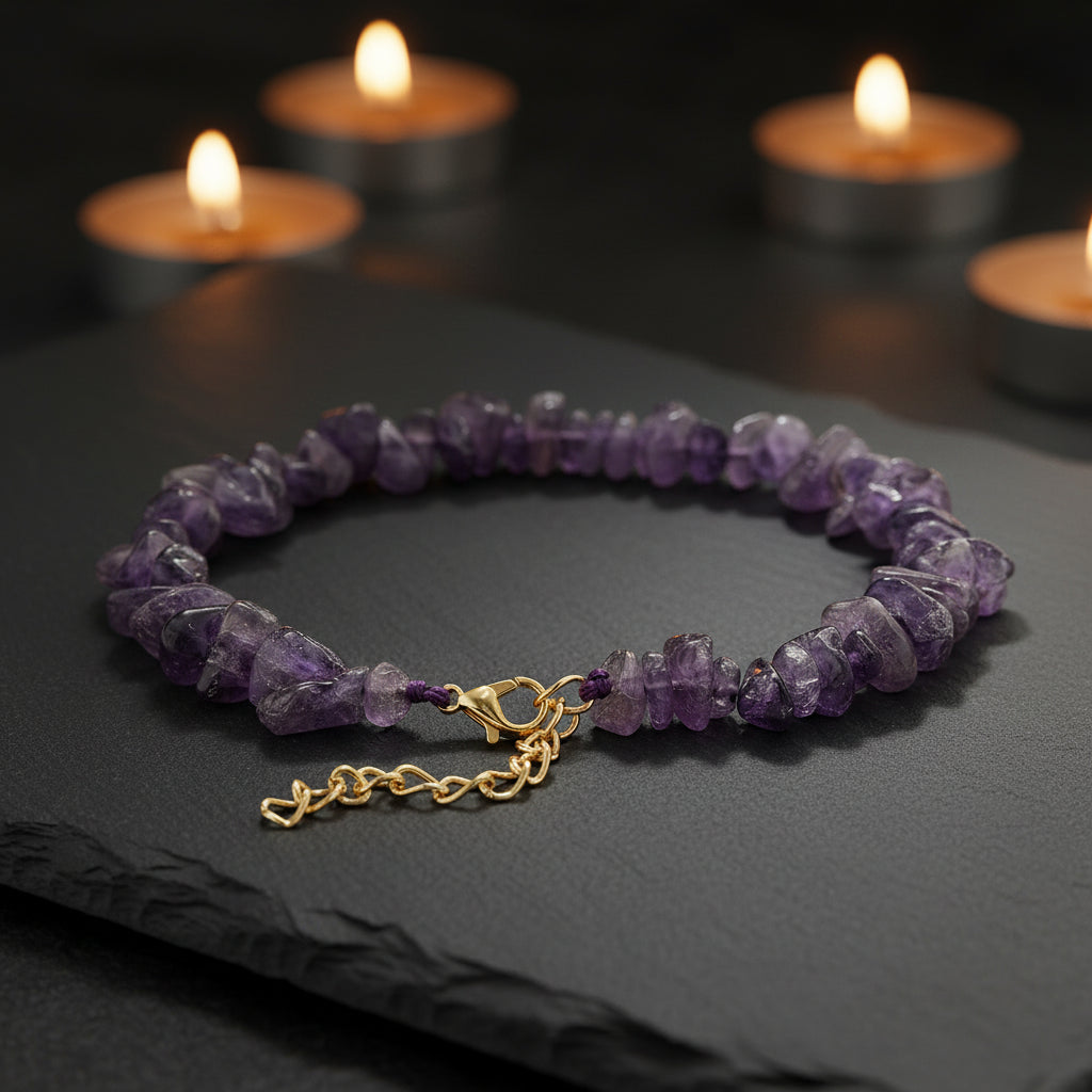 Memento Crystals Stone Anklet