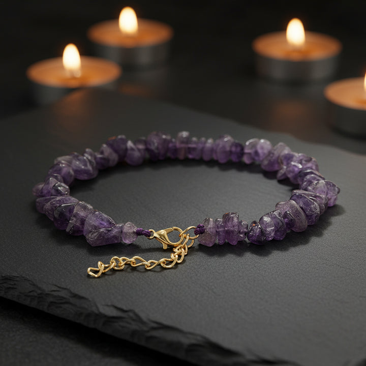 Memento Crystals Stone Anklet