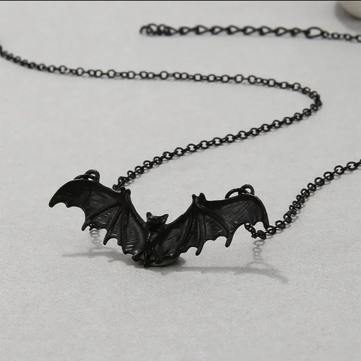 Raven Bat Amulet Necklace