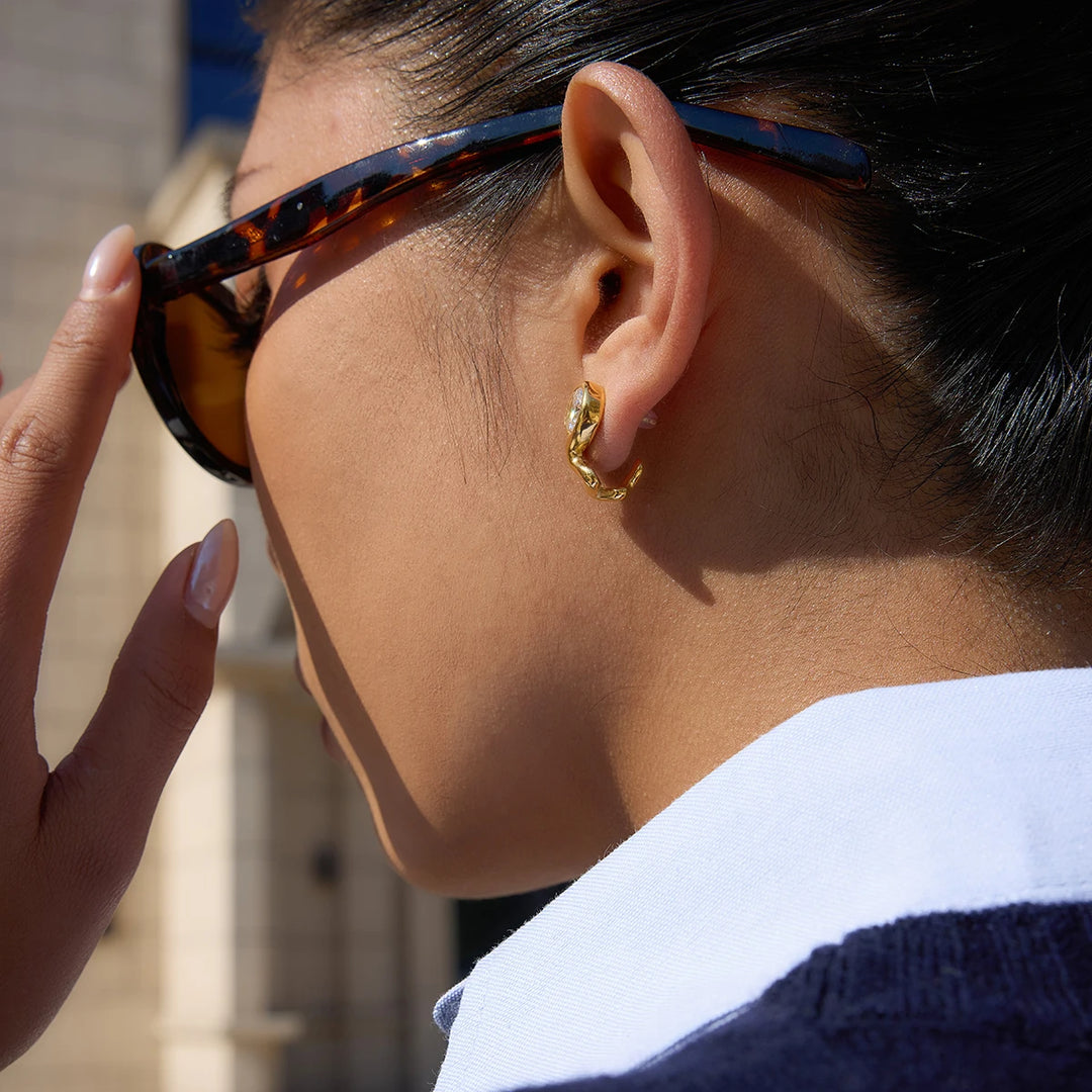 Crystalina 18k Gold-Plated Earrings