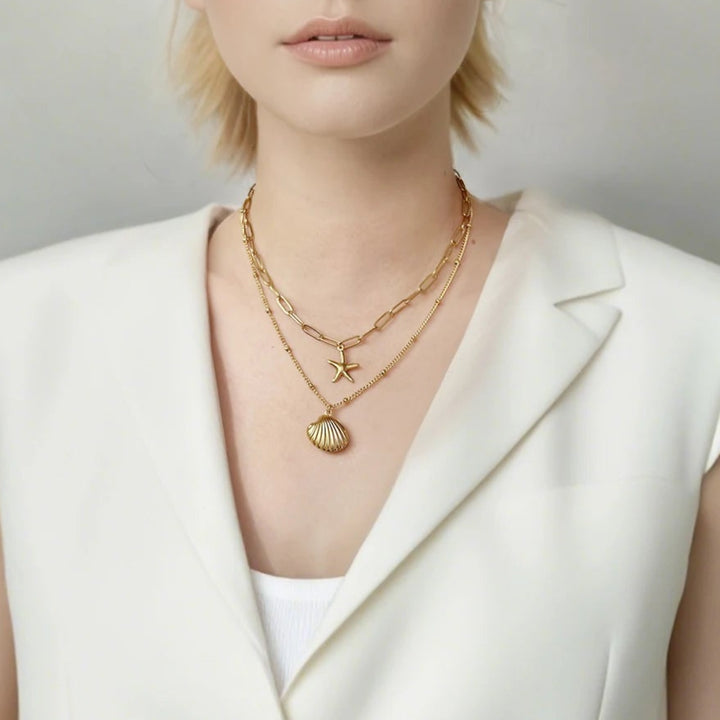 Delfin Double Chain Necklace
