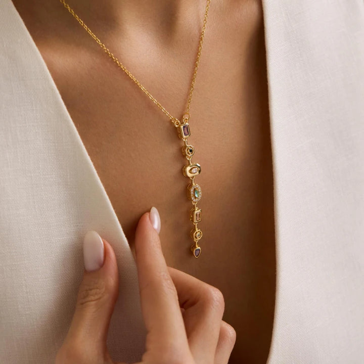 Memory Stones Drop Necklace