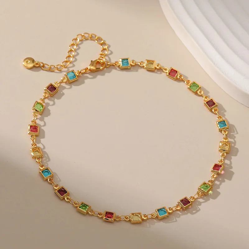 Prisma Trail Gold-Plated Anklet