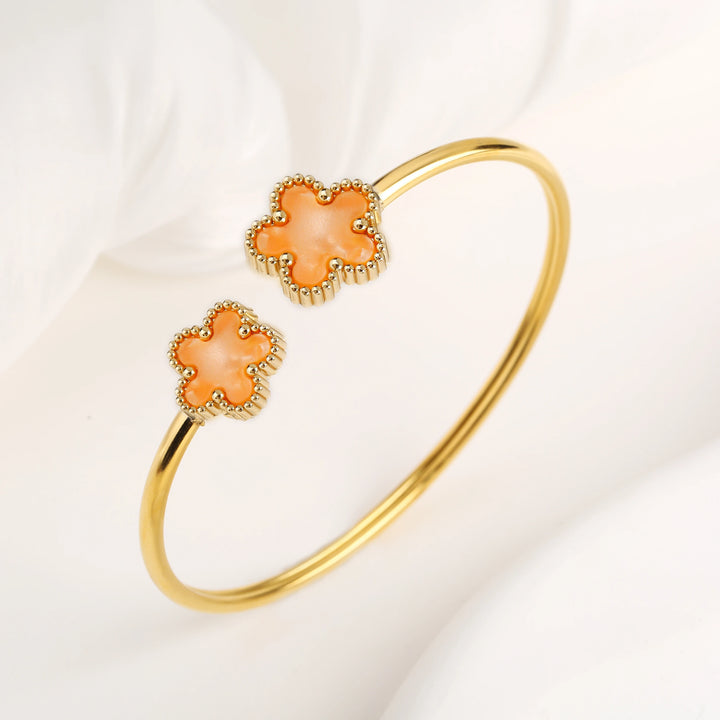 Claudine Beaded Clover Bangle