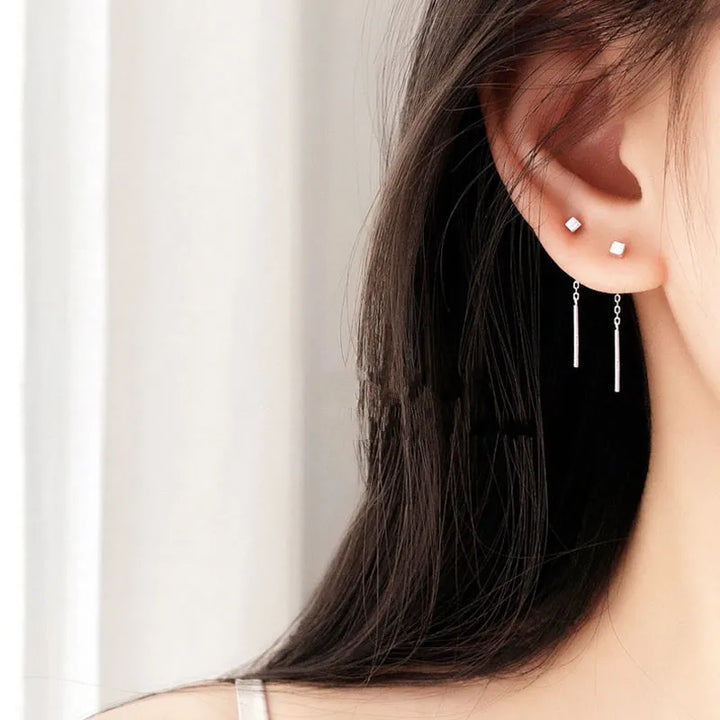 Kaelen Cube Tassel Earrings