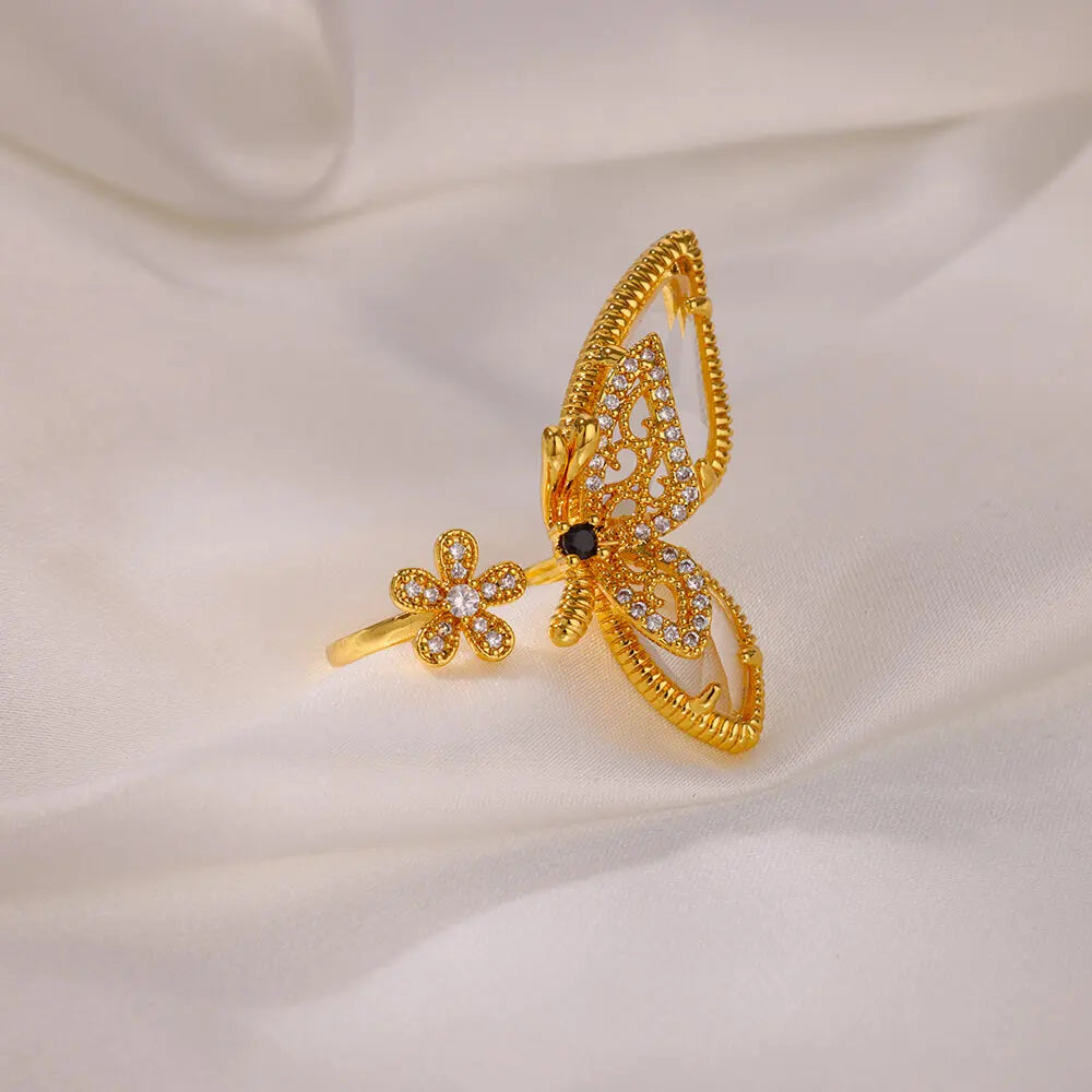 Cyrilla Crystal Butterfly Ring