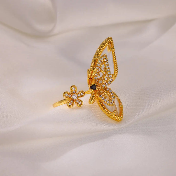 Cyrilla Crystal Butterfly Ring