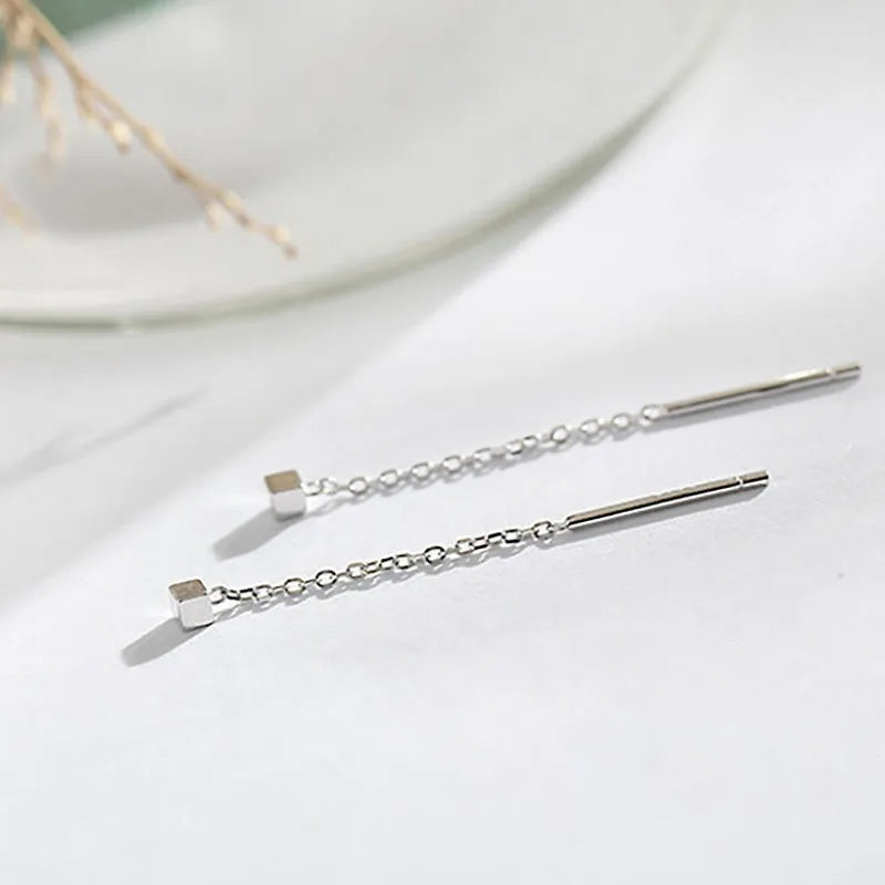 Kaelen Cube Tassel Earrings