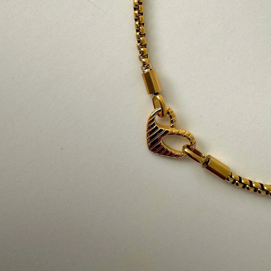 Livia Heart Letter Necklace
