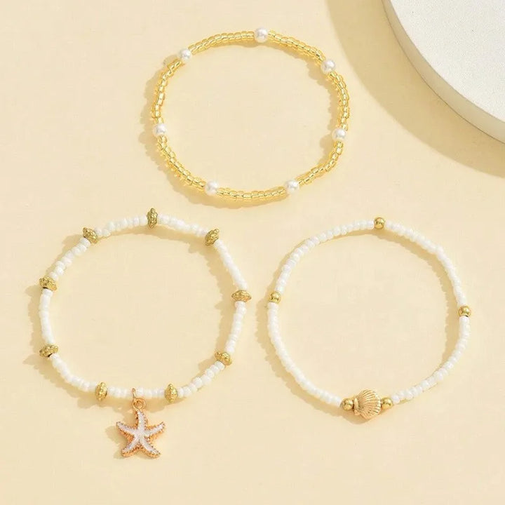 Shells & Sparkle Anklets Stack