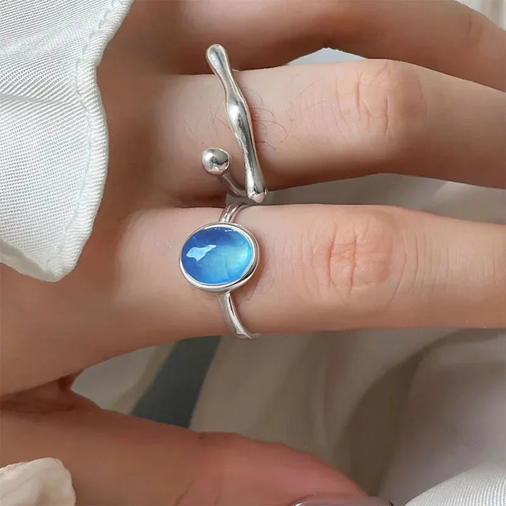 Duality Core Silver Rings