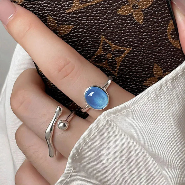 Duality Core Silver Rings