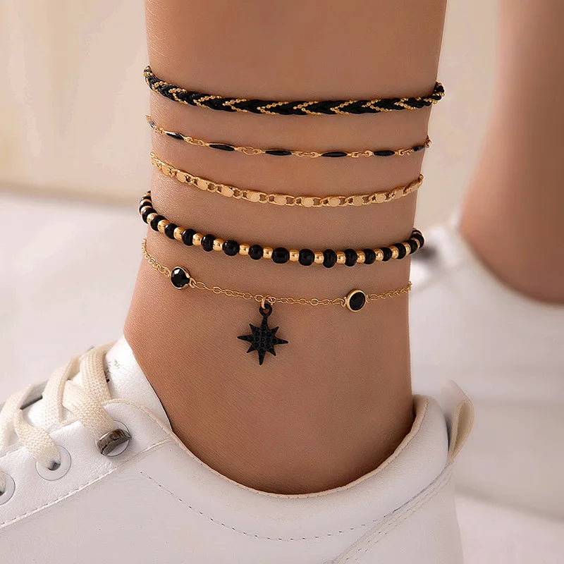 Midnight Muse Anklets Set