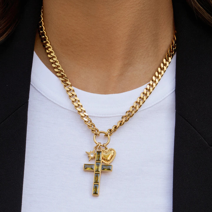 Holy Compass Gold-Plated Necklace