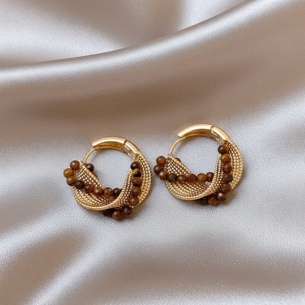 Fauve Gold-Plated Hoops