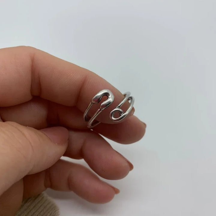 Twisted Safety Pin Ring