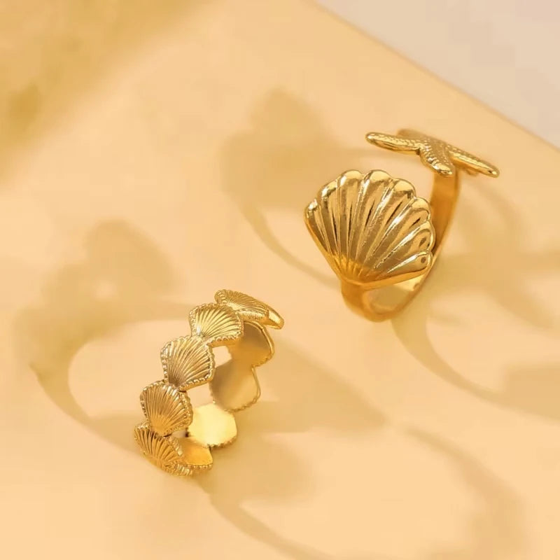 Marina Shell Ring Set