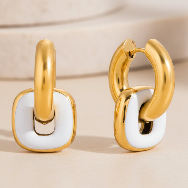 Splice Two-Part Hoop Earrings
