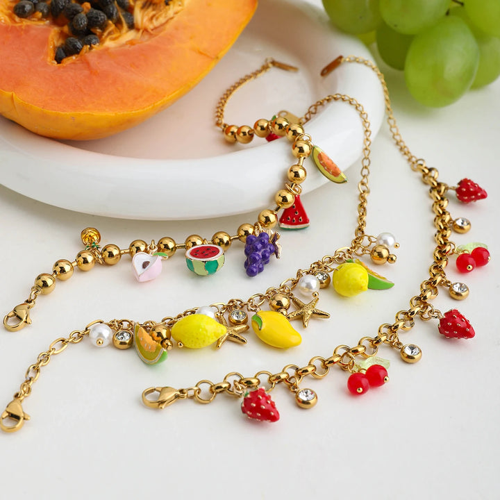 In-Season Fruitiness Gold-Plated Bracelet