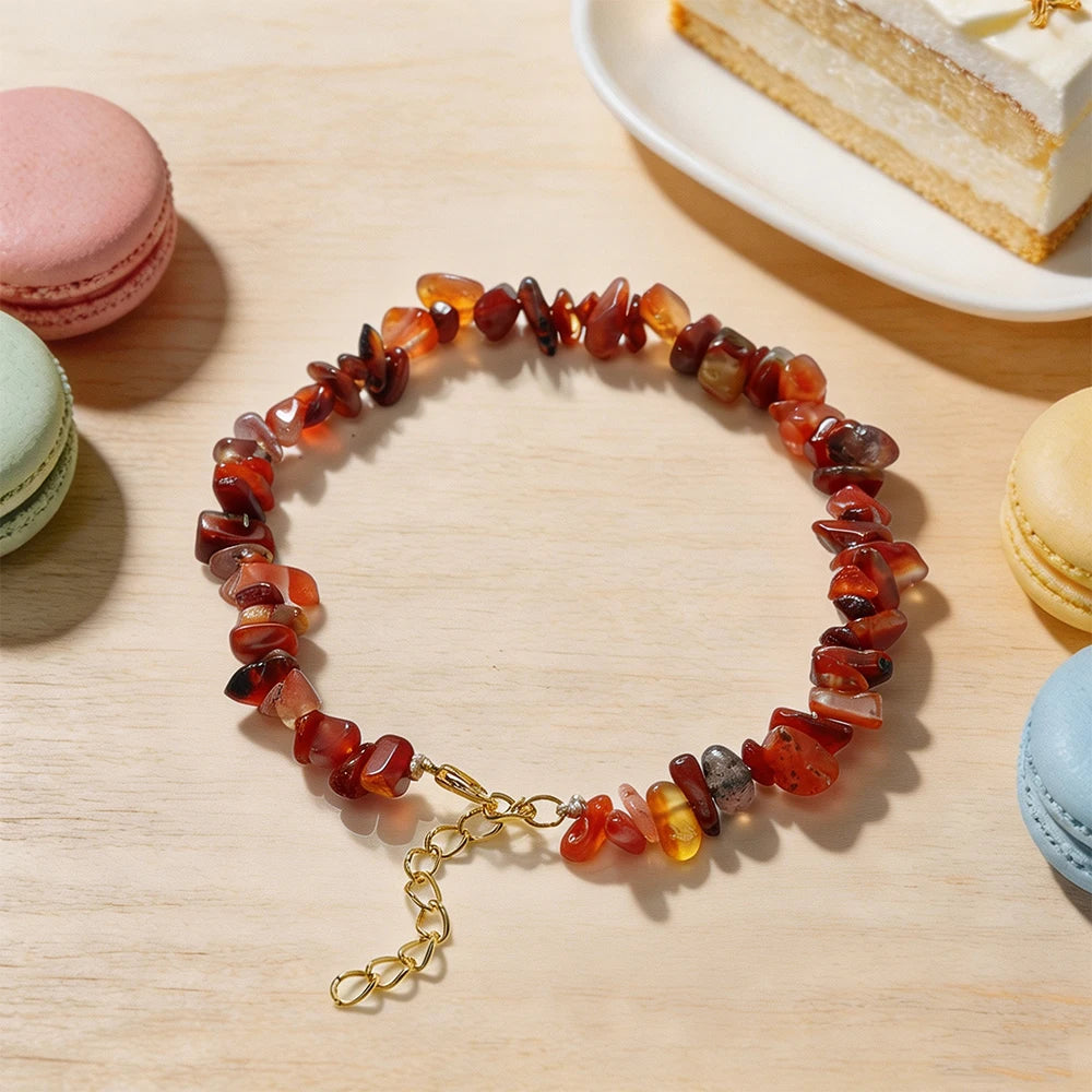Memento Crystals Stone Anklet