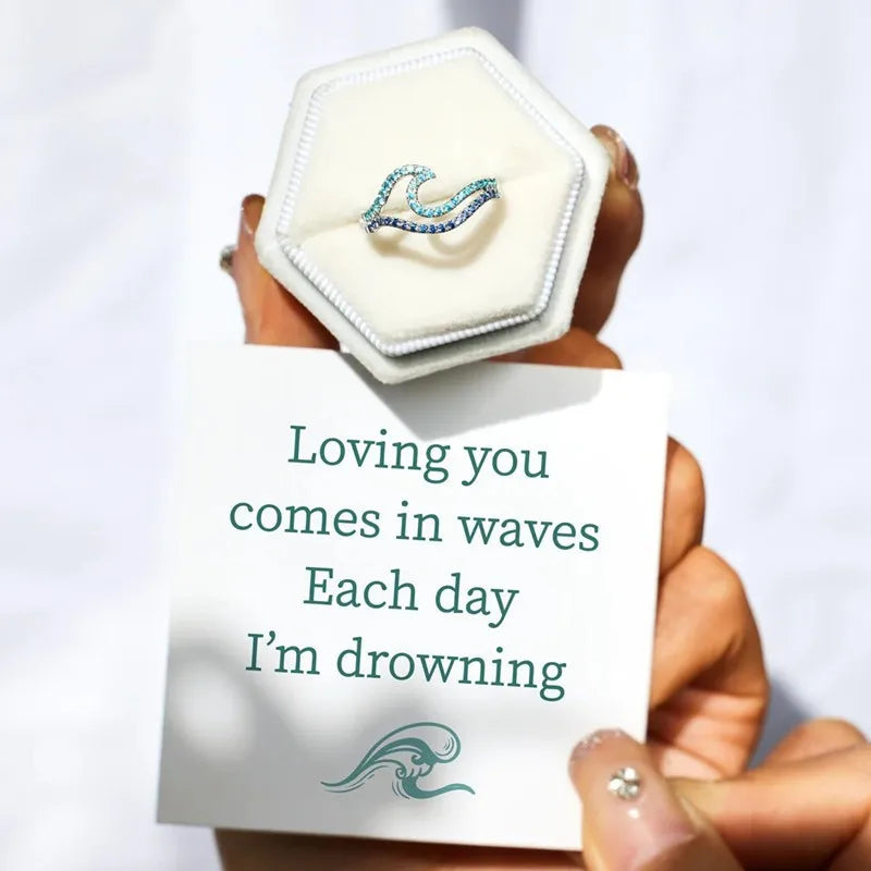 Coastal Wave Pavé Ring