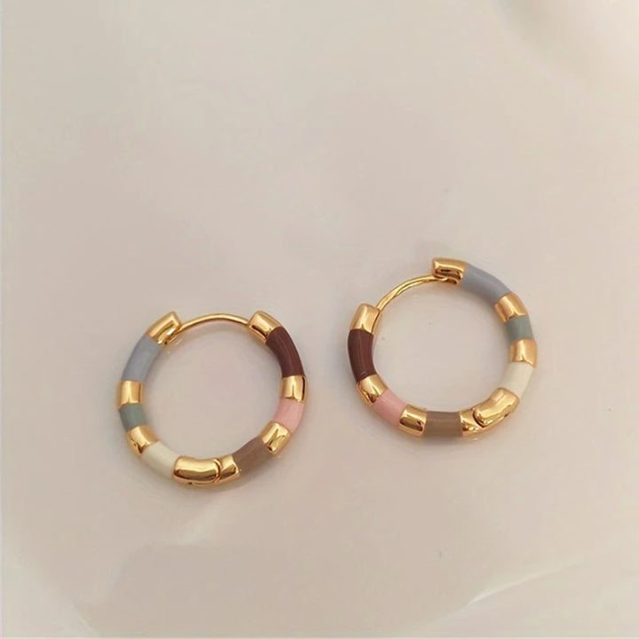 Cadence Steel Gold Earrings
