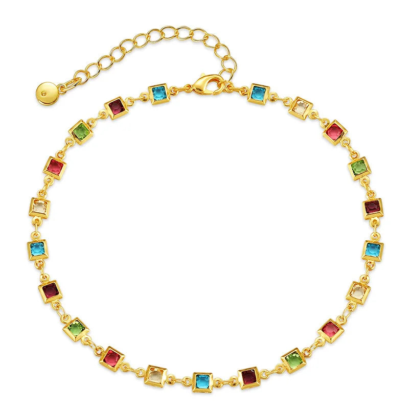 Prisma Trail Gold-Plated Anklet