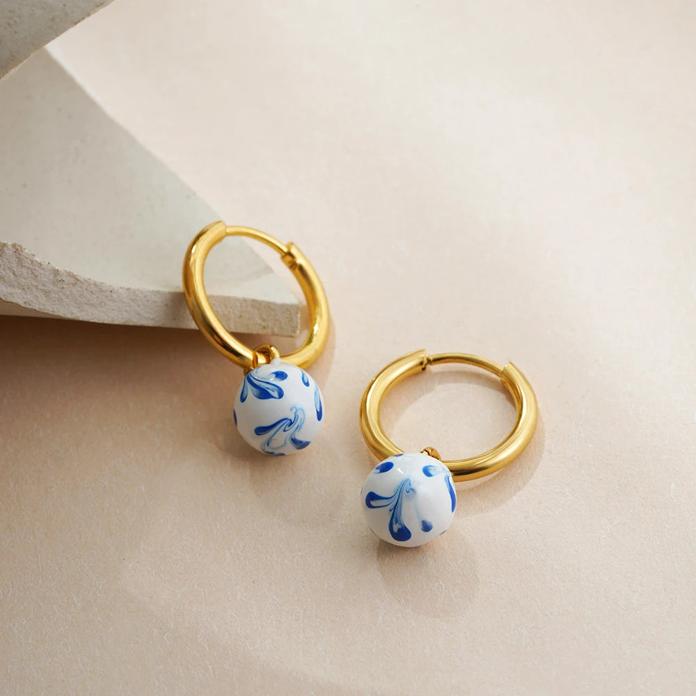 Sevilla Lazuli Hoop Earrings