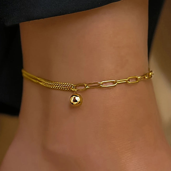Golden Dottie Waterproof Anklet