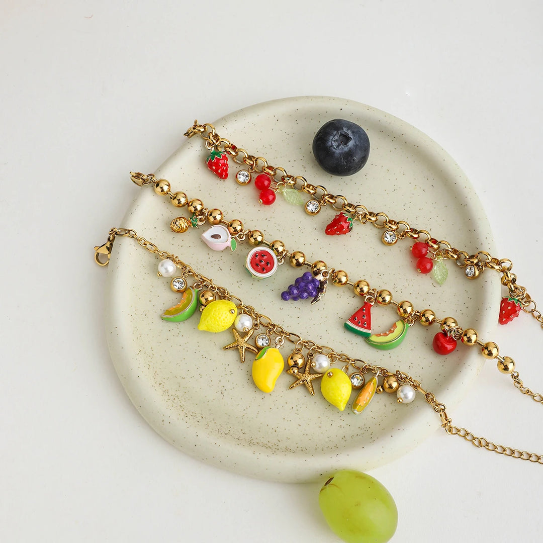 In-Season Fruitiness Gold-Plated Bracelet